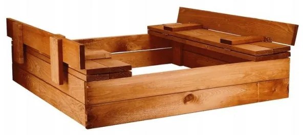 SPRINGOS Detské pieskovisko s krytom 98x98 cm SPRINGOS + podložka