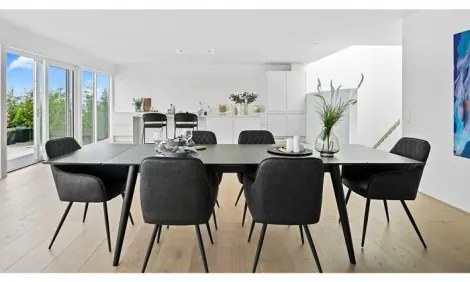 Jídelní křeslo HARBO, tmavě šedé,PU kůže House Nordic 1001152