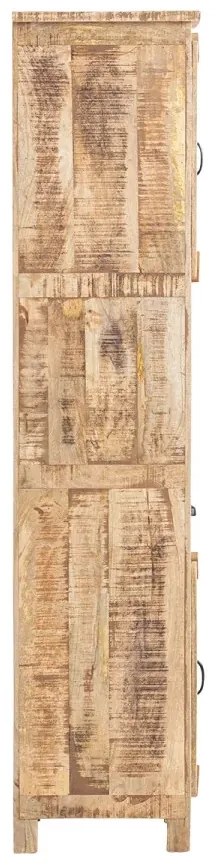 furniture-nabytek.cz - Masívna vysoká skriňa Caribou z mangového dreva, lakovaná, hnedá – 50×40×180 cm