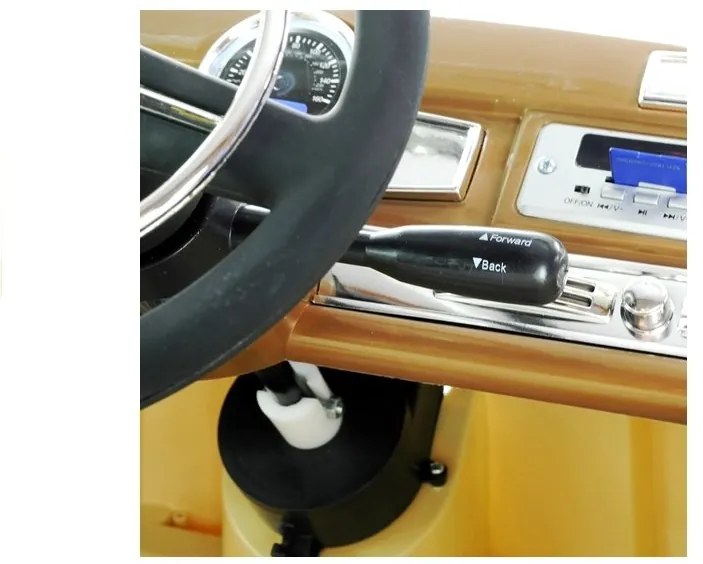 LEAN CARS Elektrické autíčko Mercedes Benz 300S Retro - lakované - čierne - 2x45W - 1x12V7Ah - 2023