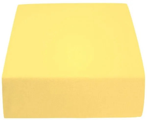Jersey do detskej postieľky 160 g/m2 žlté