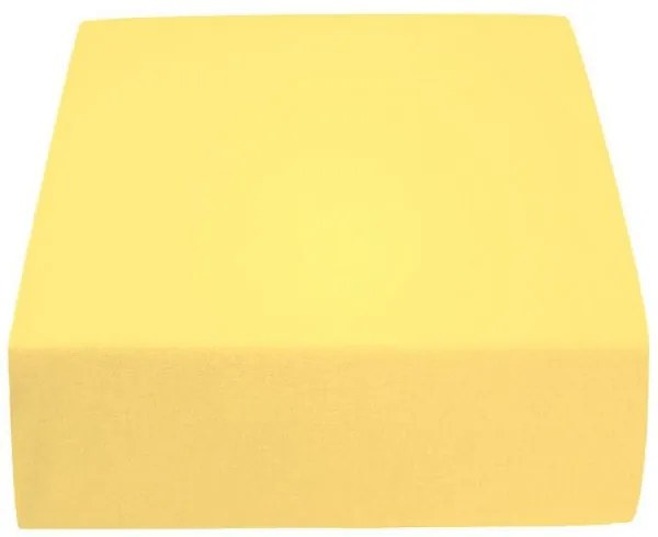 Jersey do detskej postieľky 160 g/m2 žlté