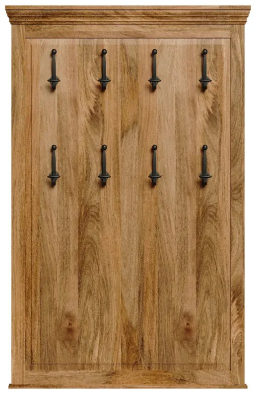 Vešiak Guru s 8 háčikmi 90x140x2,5 z mangového dreva Mango natural