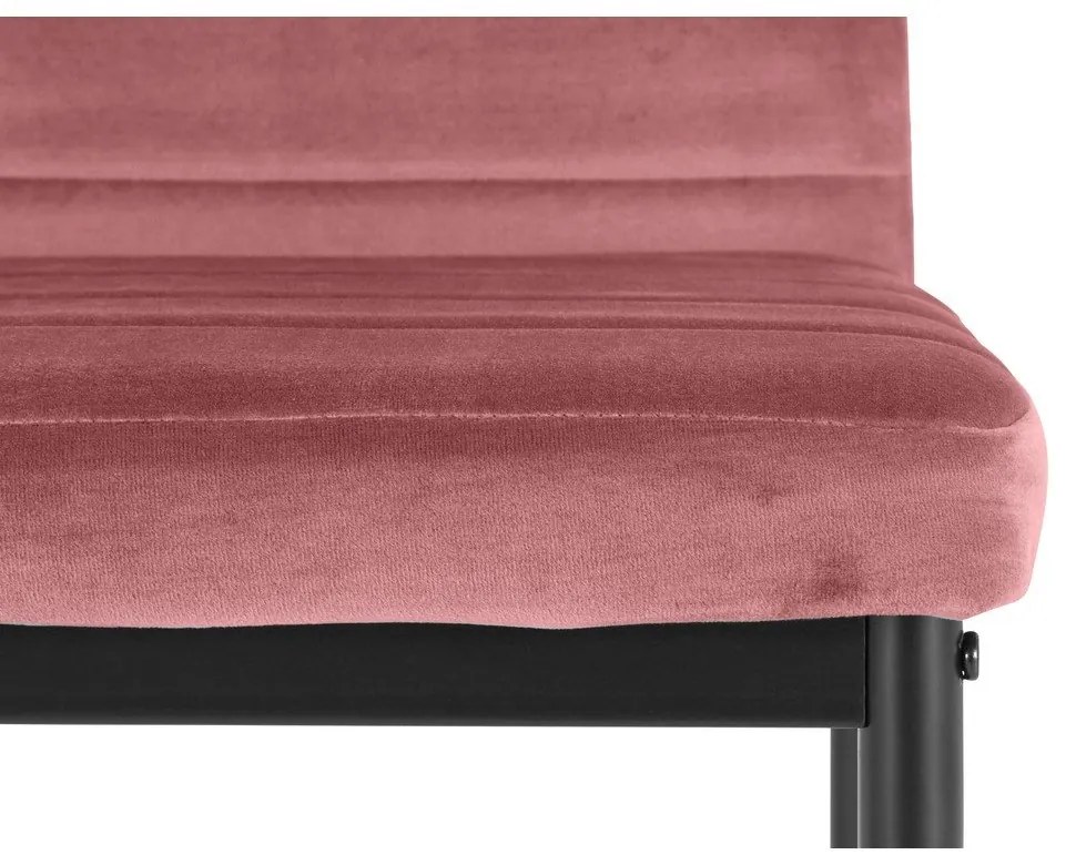 Tmavo ružové zamatové jedálenské stoličky v súprave 2 ks Mandy – Støraa