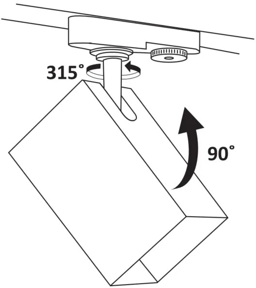 Bodové svietidlo do lištového systému SQUARE 3xGU10/10W/230V + 1 m lištový systém