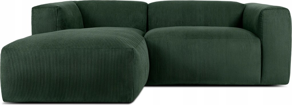 Modulárna rohová sedačka do obývačky ľavá mäkká Konsimo Buffo tmavozelená