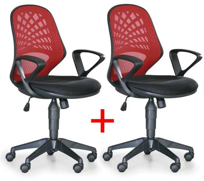 Kancelárska stolička Fler 1+1 Zadarmo, červená | BIANO