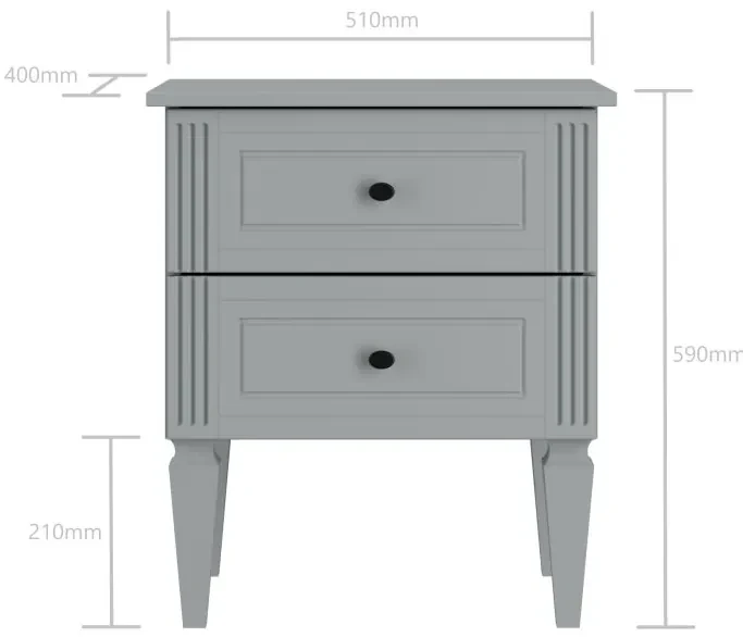 Elegantný nočný stolík Ines neutral grey