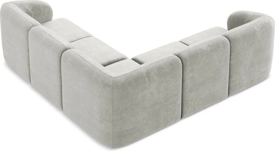 Svetlosivá ženilková rohová pohovka Lani – Makamii