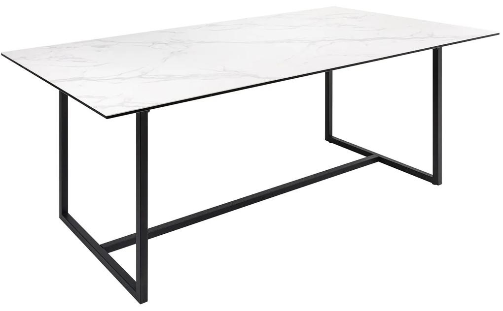 Keramický jedálenský stôl Sloane 200 cm biely mramor