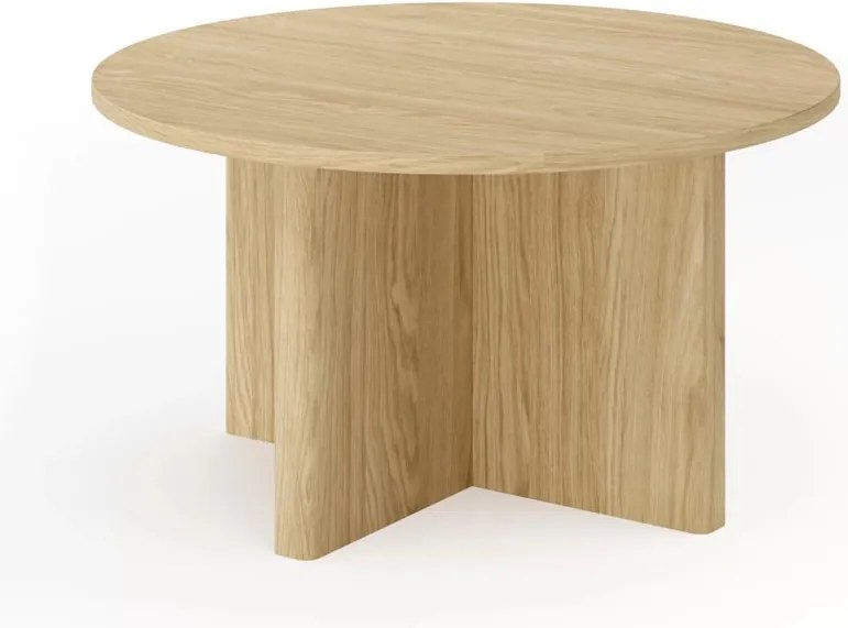 Okrúhly konferenčný stolík Bellora 90 cm - dub olejovaný