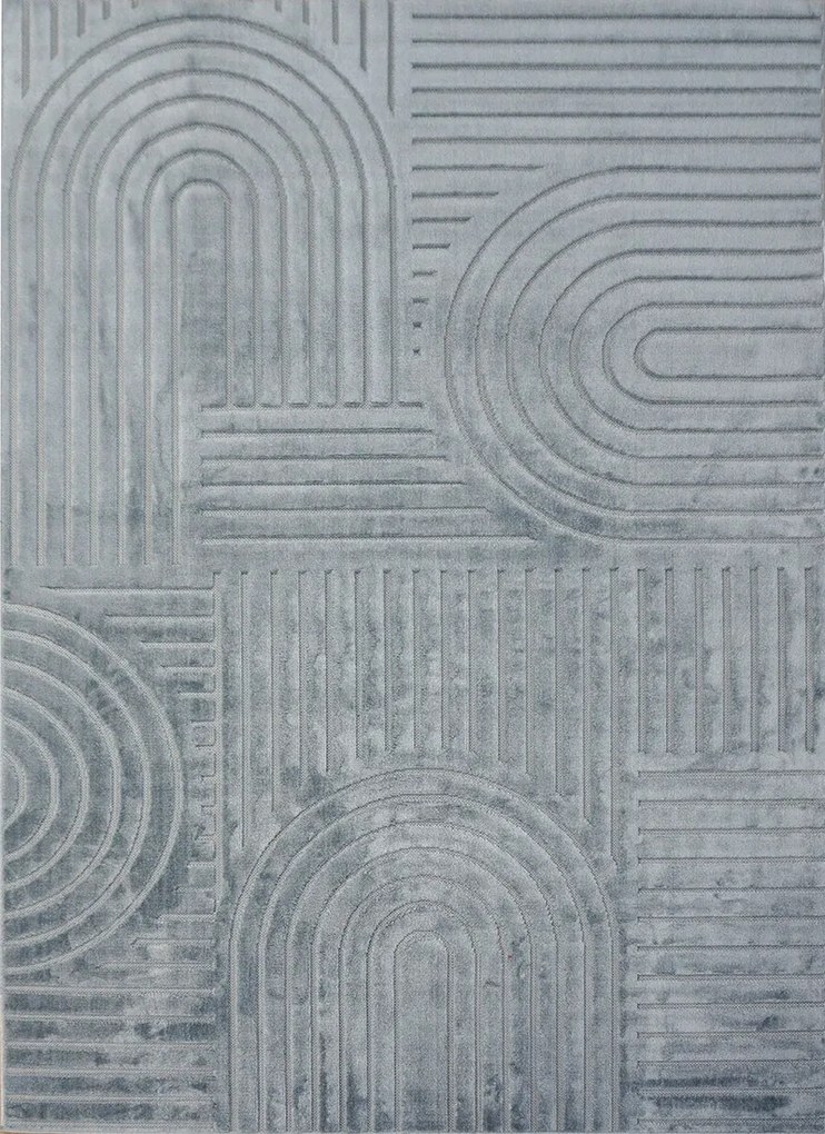 Koberec Zen Garden 2405 BLUE – modrý obdĺžnikový s vzorom Rozmer: 60x100 cm