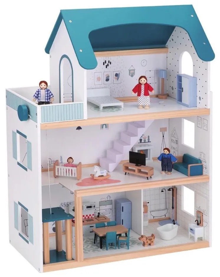 2Kids Toys - Drevený domček pre bábiky Barbora