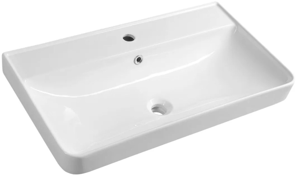 Aqualine Aqualine, ZEN keramické umývadlo nábytkové 80x45cm, biela, 3080