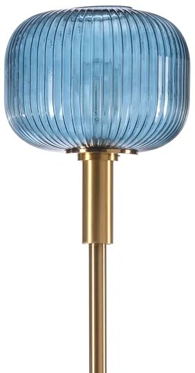 ONLI - Stojacia lampa DOROTY 1xE27/22W/230V modrá/zlatá