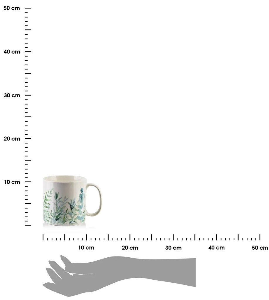 Porcelánový hrnček Eddy Leaves 500 ml