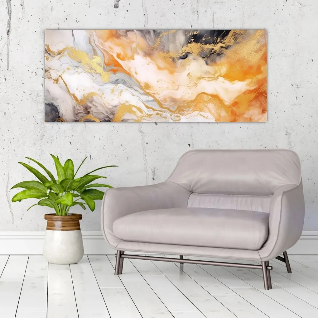 Obraz - Mramorované pozadie (120x50 cm)