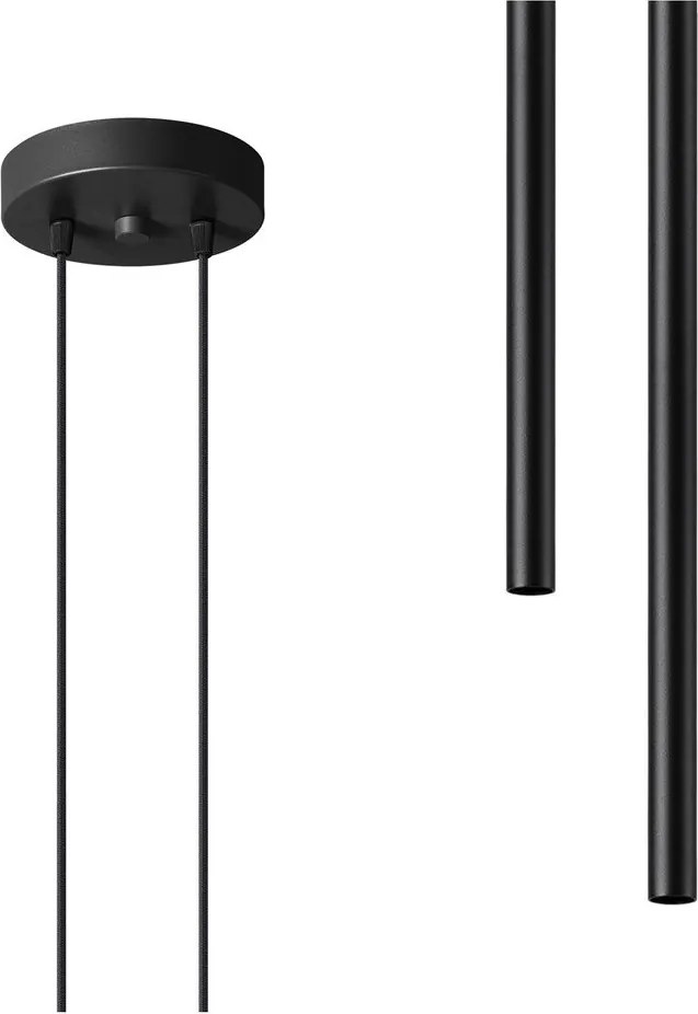 Čierne kovové závesné svietidlo ø 15 cm Fideus – Sollux