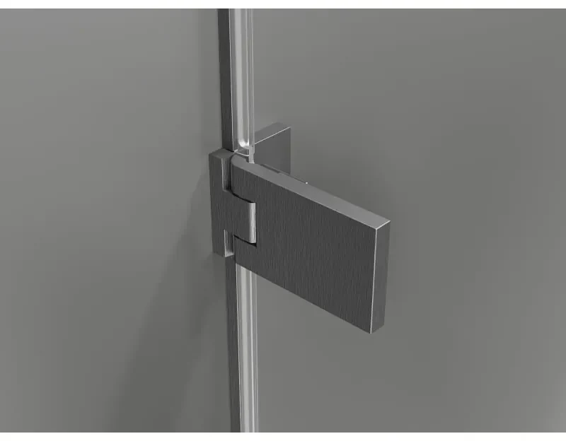 Mexen Lunar-F Duo, sklápací sprchový kút 95 x 80 cm, 6mm číre sklo, profil grafit brúsený, 836-095L-080P-66-00