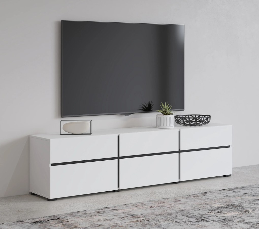 TV stolík/skrinka Crossroad W41 (čierna + biela). Vlastná spoľahlivá doprava až k Vám domov. 1118160