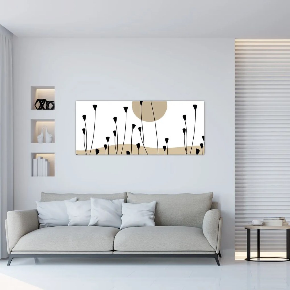 Obraz - Grafická lúka N⁰2 (120x50 cm)