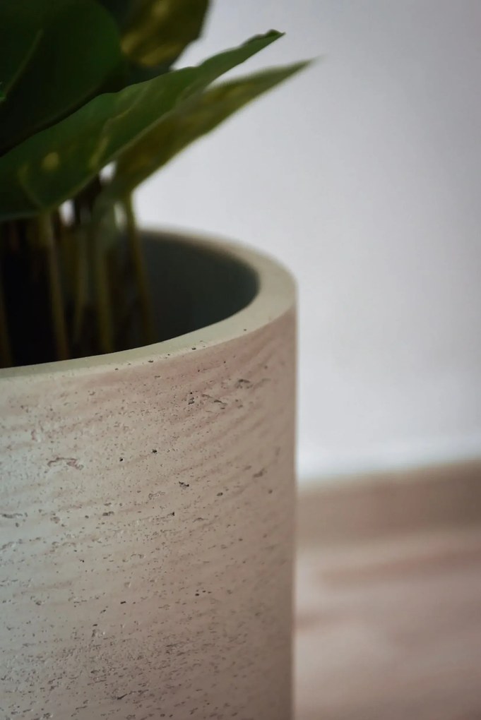 Kvetináč CHICO, sklolaminát, výška 31 cm, béžová