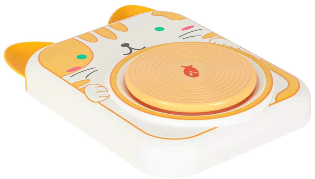 KIK Elektrický hrnčiarsky kruh pre deti – kreatívna sada s hlinou (USB, mačka, darček)