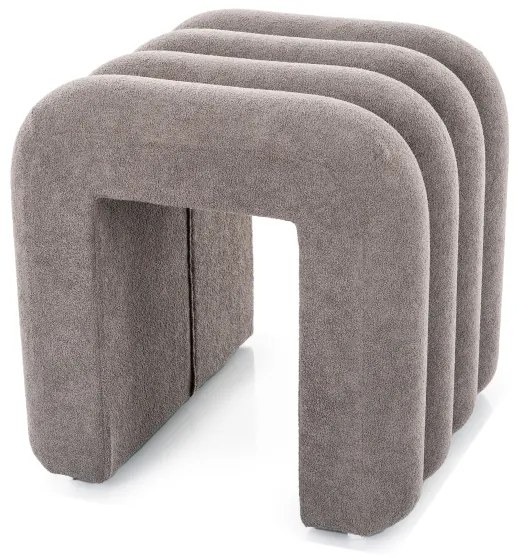 Sivý dizajnový taburet TICA