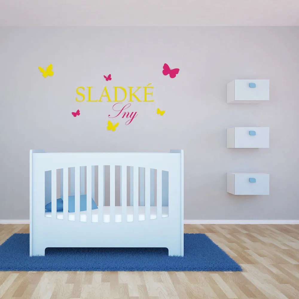 GLIX Sladké sny - samolepka na stenu Čierna a červená 120 x 60 cm
