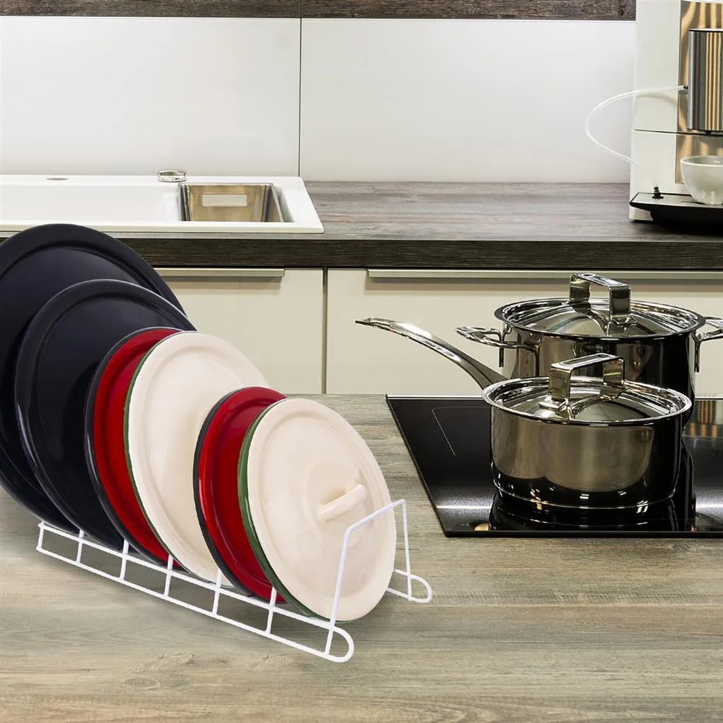 Orion Držiak, stojan na pokrievky do zásuvky – 6 pozícií, biely