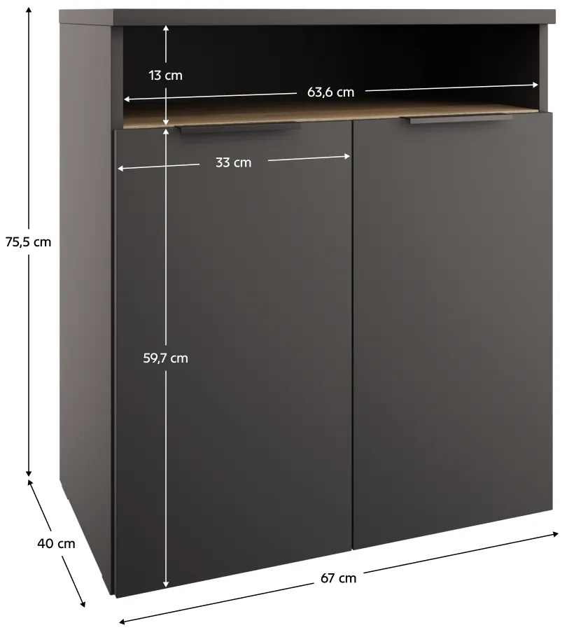 Skriňa ADAPO 04, antracitová