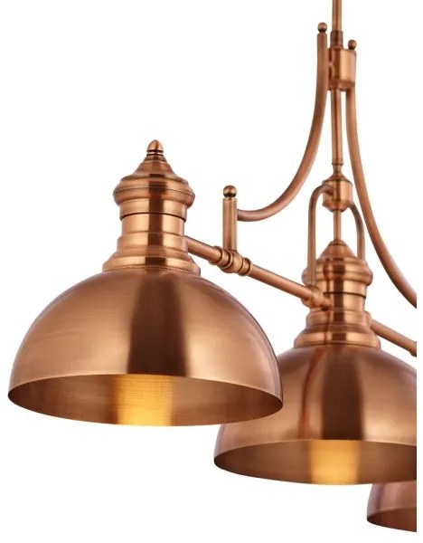 Jupiter 1791 - PT3 - Luster na tyči PLATINO 3xE27/60W/230V medená