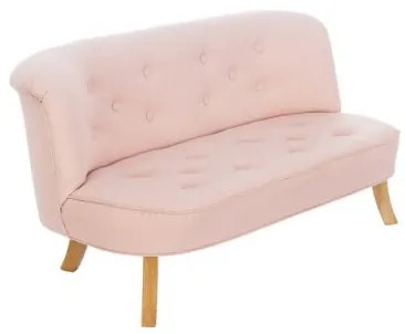 Cool &amp; Funny Somebunny Detská sedačka ľanová púdrovo ružová - Biela, 25 cm