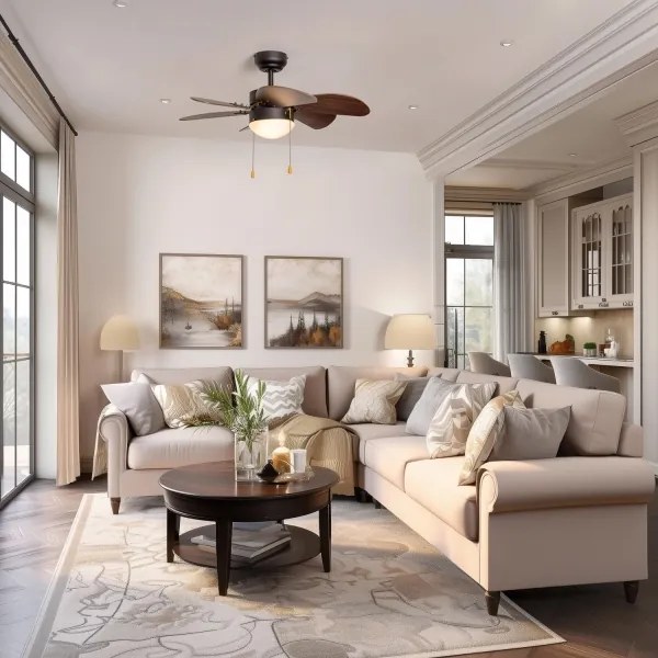 ZEVENTI - Stropný ventilátor FAMARA 1xE14/60W/230V