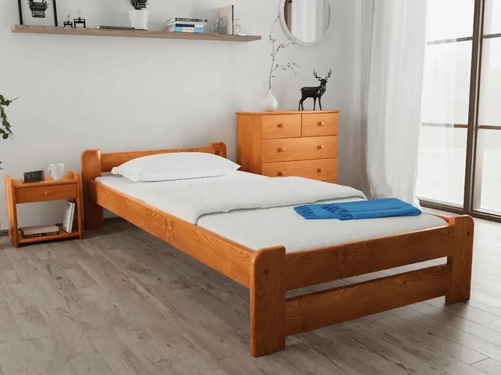 Posteľ Emily 80 x 200 cm, jelša Matrac: Matrac COCO MAXI 20 cm