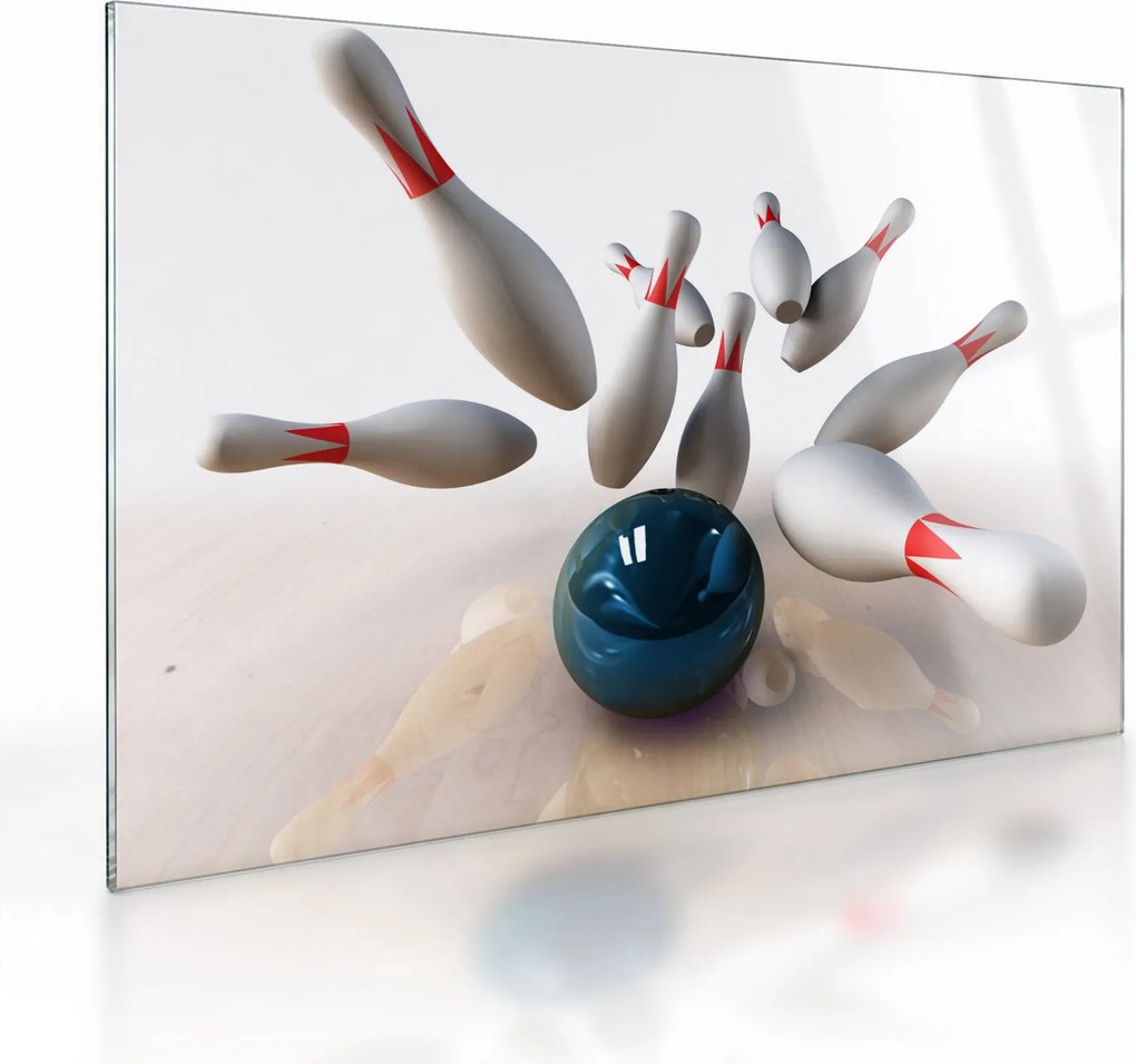 Sklenený obraz - Bowling (70x50 cm)