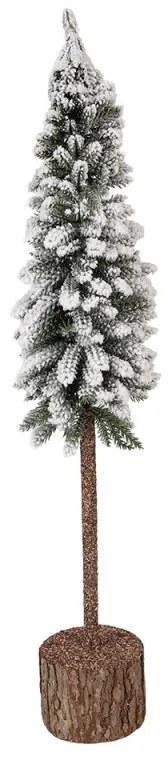 Vianočné dekorácie ihličnatý stromček na dreve  L - Ø 10*60 cm