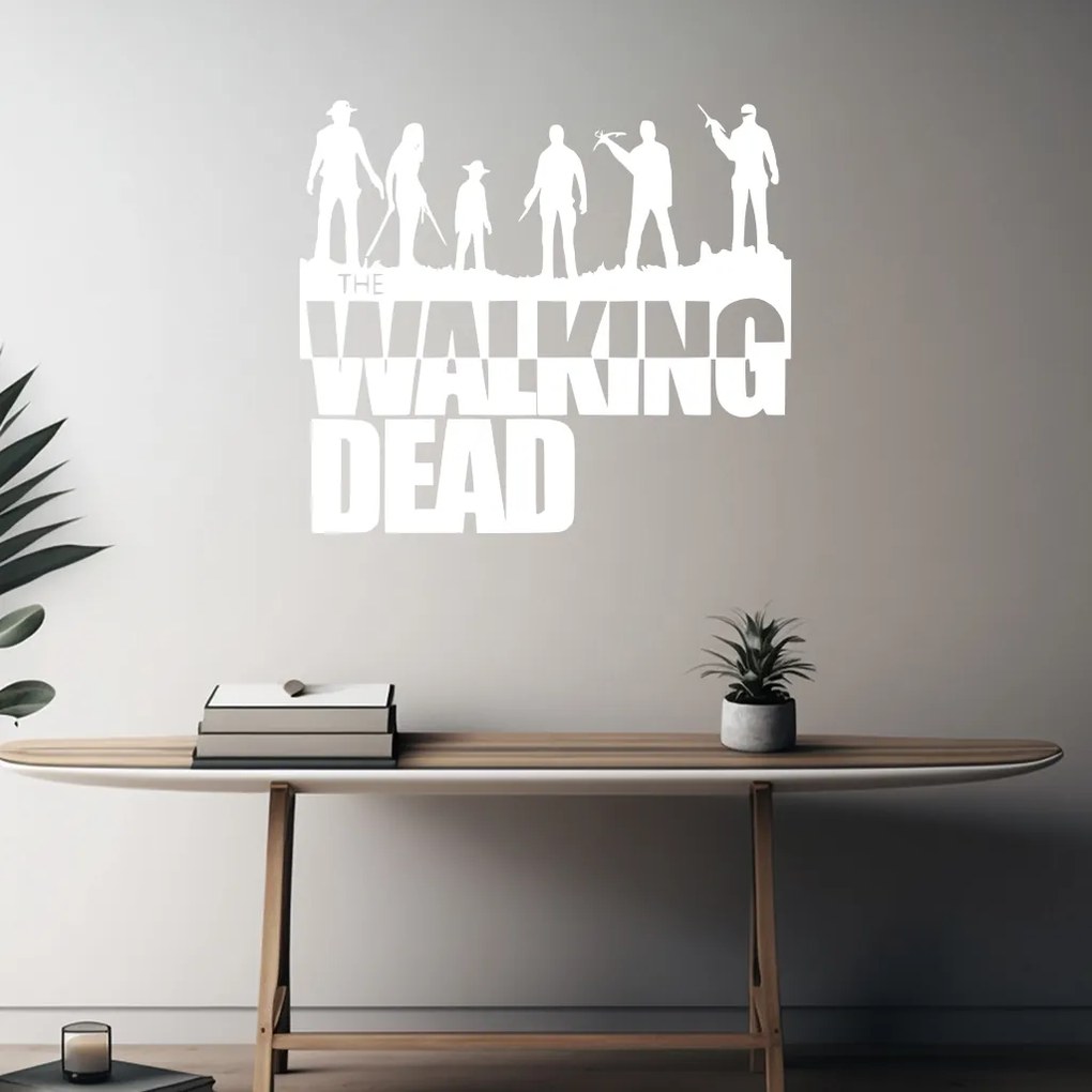 Veselá Stena Samolepka na stenu na stenu The Walking Dead Farba: čierna