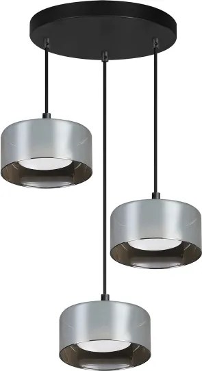 Brilagi - Luster na lanku AURA LUX 3xGX53/30W/230V čierna/dymová