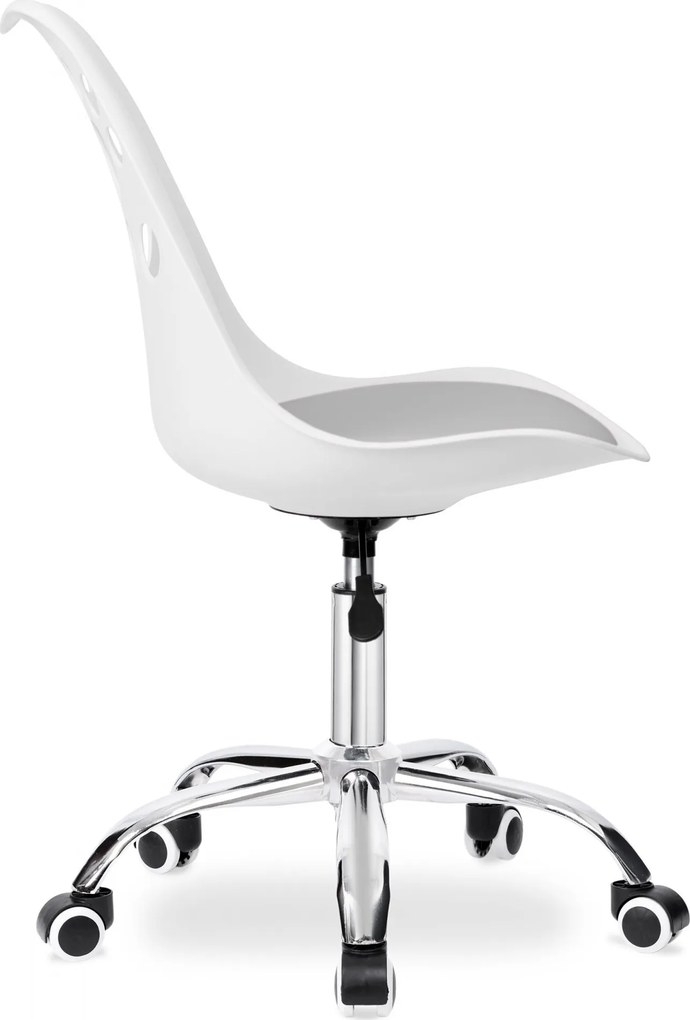 Bielošedá otočná stolička Grover