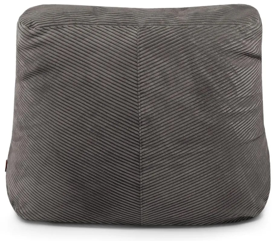 Svetlosivý menčestrový sedací vak Tube 100 – SLOWDOWN