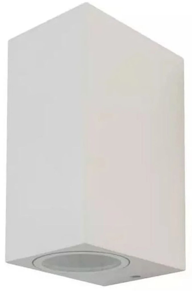 LED Solution Biele fasádne svietidlo hranaté 2x GU10 7541