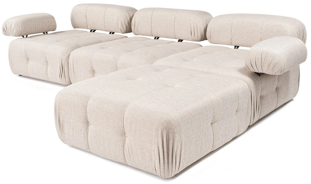 Doblo 3-sedačka s taštičkou ( L1-O1-1R-Pouffe) - svetlohnedá