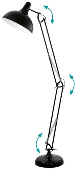 Eglo 94698 - Stojanová lampa BORGILLIO 1xE27/60W/230V