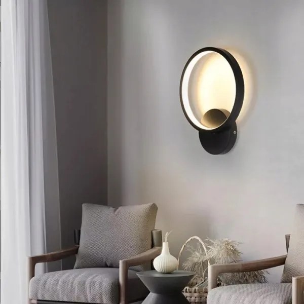 LED nástenné svietidlo LED/14W/230V čierne