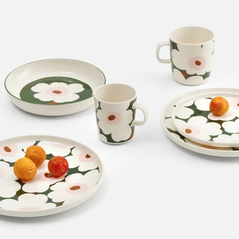 Tanier Oiva Unikko 20,5cm, zeleno-ružový