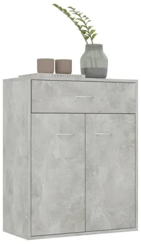 vidaXL Komoda betónovo-sivá 60x30x75 cm drevotrieska-