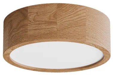 Kúpeľňové stropné svietidlo so senzorom CLEO 2xE27/24W/230V pr. 27,5 cm IP54 dub