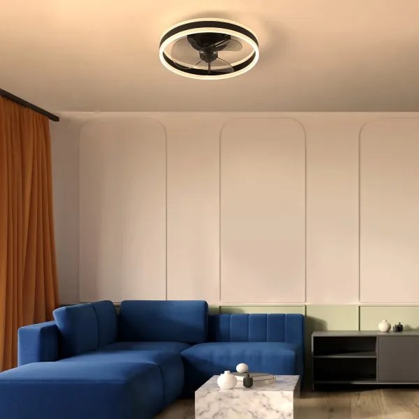 Brilagi-LED stmievateľné svietidlo s ventilátorom LED/30W/230V 3000-6500K čierne