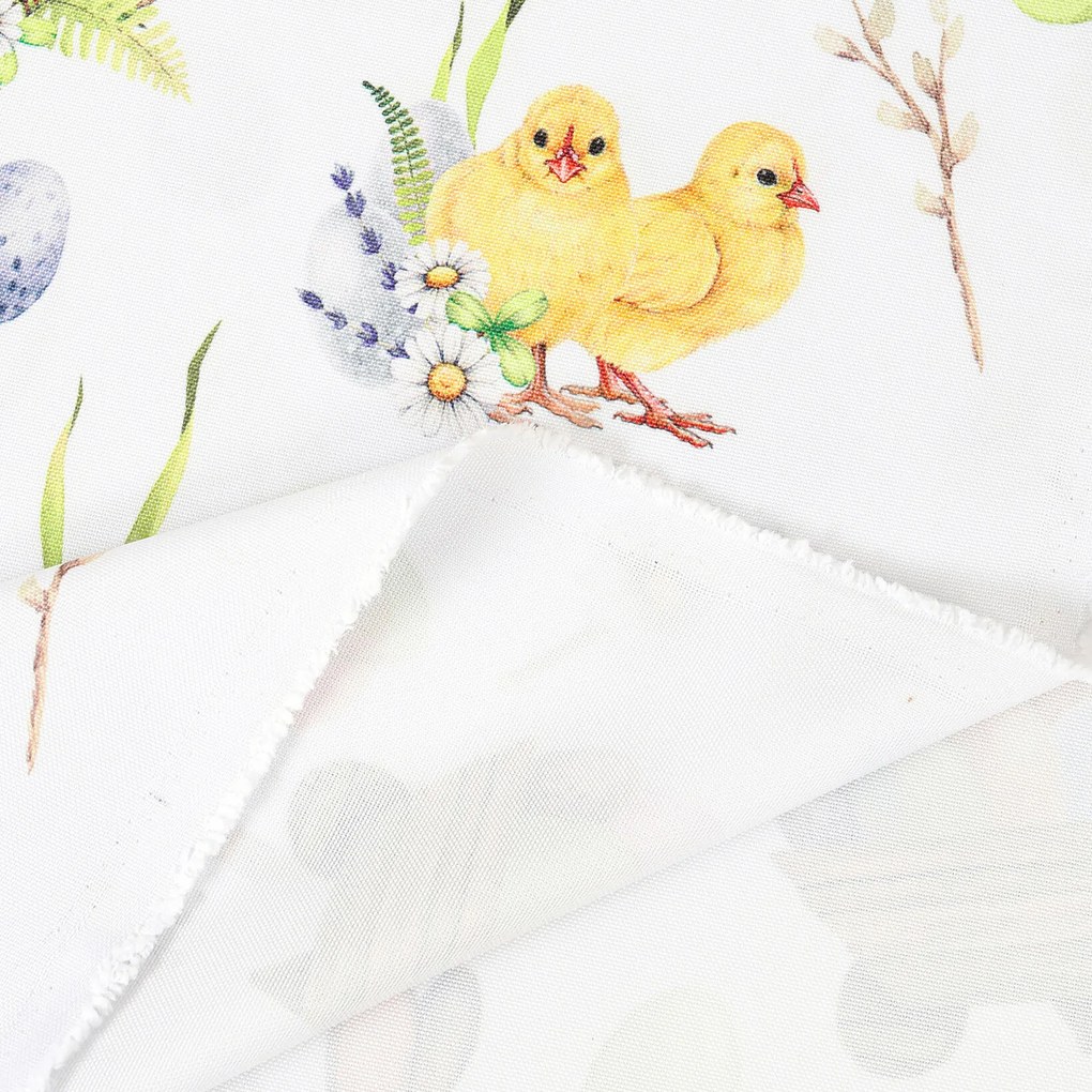 Goldea veľkonočná teflónová látka na obrusy - symboly veľkej noci 160 cm